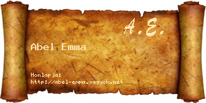 Abel Emma névjegykártya