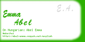 emma abel business card